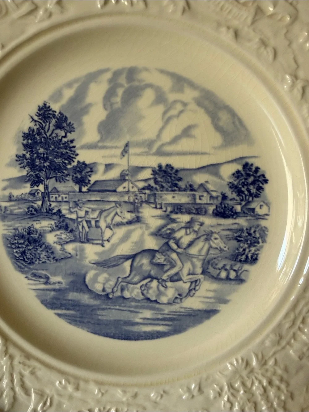 1939 Wedgewood Republic Plate Sutter's Fort 1848 Barker Bros 1st Edition